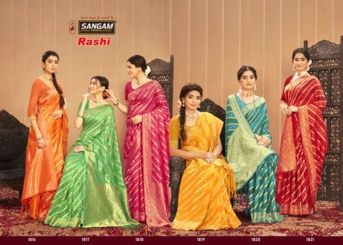 Sangam Rashi Festive Wear Cotton Sarees Collection